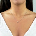 Collana Davite & Delucchi in Oro Bianco con Diamante - CLNS10138