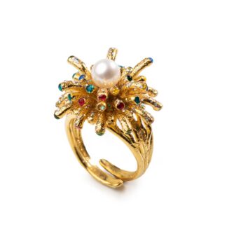 Anello Isola Bella in Argento con Perla
