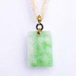 Collana con Perline e Pendente in Giada con Onice e Rubini - Stile Antico - CL35M