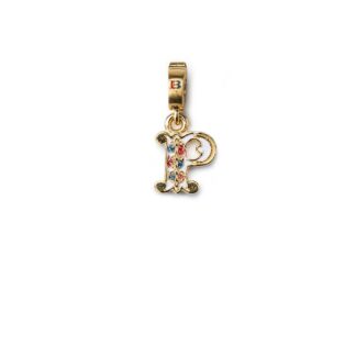 Charm Donna Isola Bella in Argento dorato e Smalto