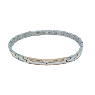 Bracciale Zancan in Acciaio Bicolore con Spinello - Hiteck - EHB206