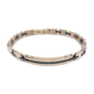Bracciale Zancan in Acciaio Bicolore con Zircone - Hiteck - EHB213