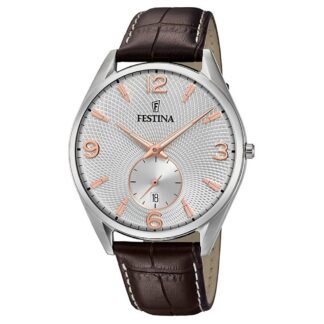 Orologio Solo Tempo Festina in Acciaio e Pelle - Retro - F6857/7