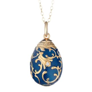 Ciondolo Tatiana Fabergé in Argento e Smalto con Zirconi – Classics – P23910DB