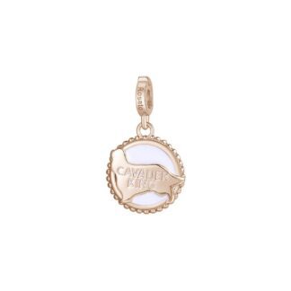 Charm Rosato in Argento PVD Rosè Smalto - Cavalier King - Storie