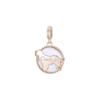 Charm Rosato in Argento PVD Rosè e Smalto - Cocher - Storie- RZ110
