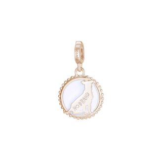 Charm Rosato in Argento PVD Rosè e Smalto - No Brand - Storie - RZ119