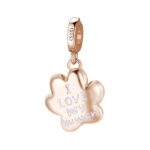 Charm Rosato in Argento e Smalto - I Love My Human - Storie - RZ121