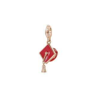Charm Rosato in Argento e Smalto con Tocco | Laurea - Storie - RZ133