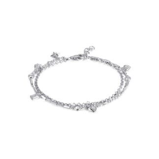 Bracciale Rosato Componibile in Argento Doppia Catena – Storie – RZB021