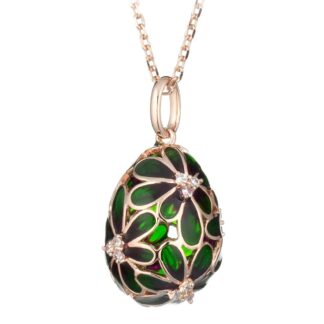 Collana Tatiana Fabergé in Argento e Smalto con Zirconi - Tamara - TMP01RGR