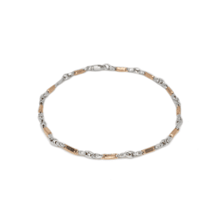 Bracciale Zancan in Oro Bianco e Oro Rosa - Eternity Gold - EB805BR