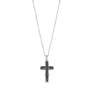 Collana Zancan in Oro Bianco con Diamanti Neri