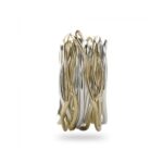 Anello 13 Fili in Argento e Oro Giallo 9kt - Classic Collection - AN13AG