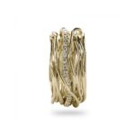 Anello 13 Fili in Oro Giallo 9kt con Diamanti - Classic Collection - AN13GBT