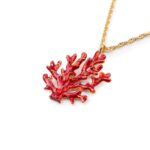 Collana Isola Bella in Argento e Tessuto con Smalti | Corallo – 20000241