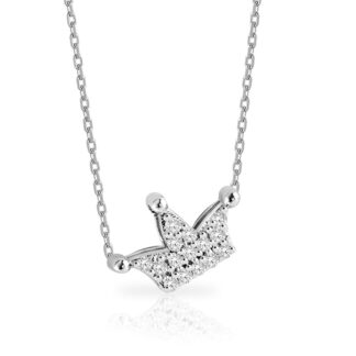 Collana Mey in Oro Bianco con Diamanti Corona - CDMEY QNN-DW