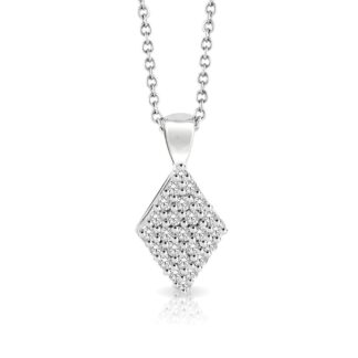 Collana Mey in Oro Bianco con Diamanti Rombo - CDMEY RMB-DW