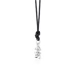 Ciondolo Le Bebè Bimba in Oro Bianco con Diamanti - I Pavè Mini - LBB035