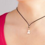 Ciondolo Le Bebè Bimba in Oro Rosa - I Cuccioli - LBB043