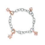 Charm Le Bebé in Oro Rosa e Argento Cuore - Lock Your Love - LBB163