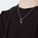 Charm Le Bebè in Oro Rosa e Argento con Lettera M - Lock Your Love - LBB170-M