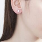 Mono Orecchino Le Bebé Bimba in Oro Bianco con Diamante - Le Briciole – LBB310