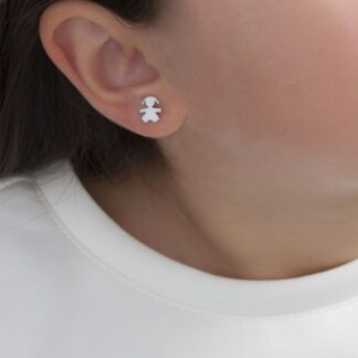 Orecchini Le Bebè Bimba in Oro Bianco - Primegioie - PMG004