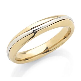 Fede Artlinea in Oro Giallo e Bianco - Forever - ADF300-LN