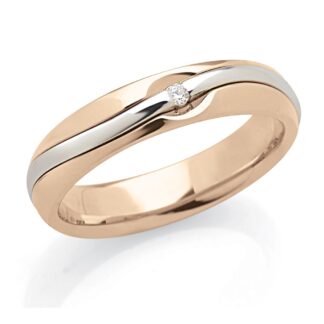 Fede Artlinea in Oro Rosa e Bianco con Diamante - Forever - ADF301-LK