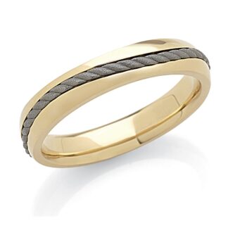 Fede Artlinea in Oro Giallo e Titanio - Forever - ADF303TT-LG