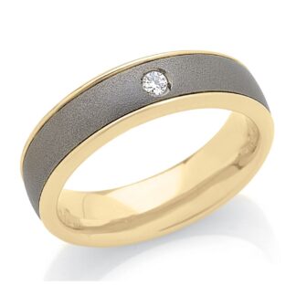 Fede Artlinea in Oro Giallo e Titanio con Diamante - Forever - ADF333TT-SG