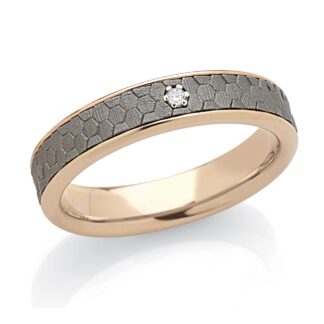 Fede Artlinea in Oro Rosa e Titanio con Diamante - Forever - ADF341TT-LR