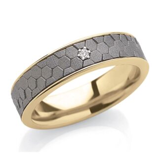 Fede Artlinea in Oro Giallo e Titanio con Diamante - Forever - ADF343TT-LG