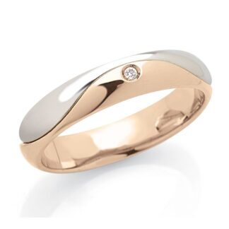 Fede Artlinea in Oro Rosa e Bianco con Diamanti - Forever - ADF381-LK