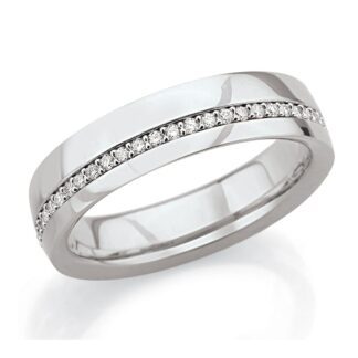 Fede Artlinea in Oro Bianco con Diamanti - Forever - ADF392-LB