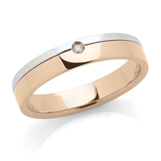 Fede Artlinea in Oro Rosa e Bianco con Diamante - Forever - ADF412-LK