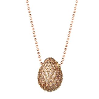 Collana Tatiana Fabergé in Argento e Zirconi – 9NINE – chardonnay