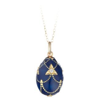 Collana Tatiana Fabergé in Argento e Smalto con Zirconi - Peter Carl - F003DB