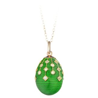Collana Tatiana Fabergé in Argento e Smalto con Zirconi - Peter Carl - F006GR