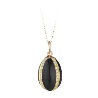 Collana Tatiana Fabergé in Argento e Smalto con Zirconi - Peter Carl - F019B
