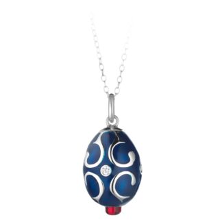 Collana Tatiana Fabergé in Argento e Smalto con Zirconi - Peter Carl - F028DBS
