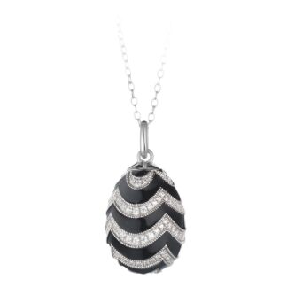 Collana Tatiana Fabergé in Argento e Smalto con Zirconi - Peter Carl - F029BS