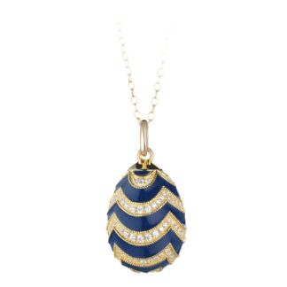 Collana Tatiana Fabergé in Argento e Smalto con Zirconi - Peter Carl - F029DB