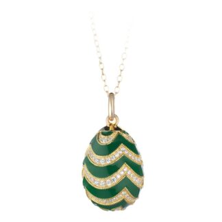 Collana Tatiana Fabergé in Argento e Smalto con Zirconi - Peter Carl - F029GR