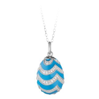 Collana Tatiana Fabergé in Argento e Smalto con Zirconi - Peter Carl - F029TBS