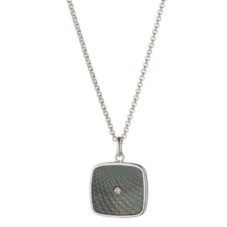 Collana Tatiana Fabergé in Argento con Diamante - Moika - MOP01W
