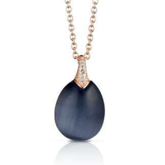 Collana Tatiana Fabergé in Argento con Occhio di Gatto - Olga - P1149V