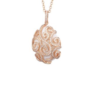 Collana Tatiana Fabergé in Argento con Agata e Zirconi - Alexandra - P816R