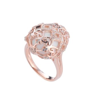 Anello Tatiana Fabergé in Argento con Agata e Zirconi - Alexandra - R818R